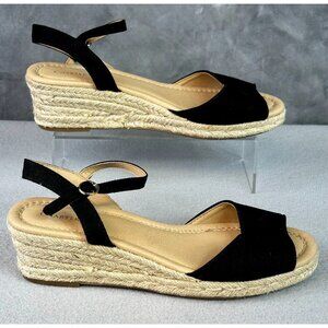 Charter Club Luchia Womens Canvas Buckle Wedge Sandals